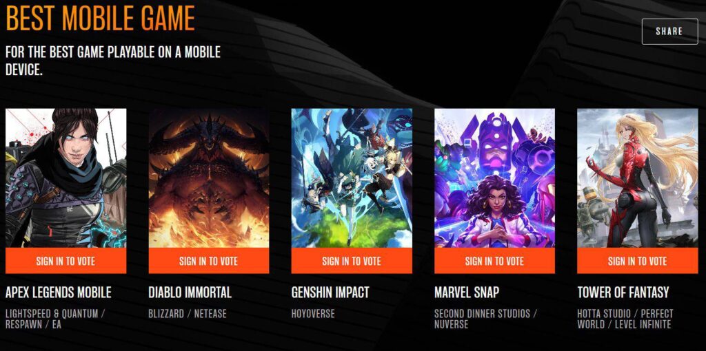 【幻塔】TGA「Best Mobile Game」部門にノミネート・・すごいゲームたちと肩並べて俺うれしいよ！